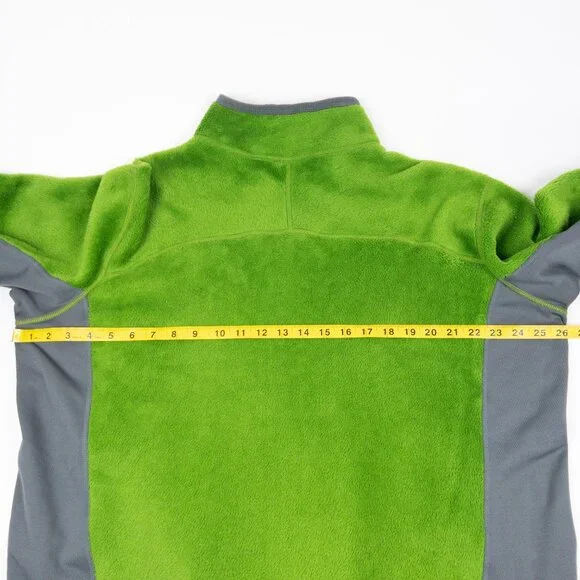 Patagonia R2 Fleece Jacket Men's XL Green Gray Full Zip Fuzzy Outdoor 25136 - Picture 11 of 13